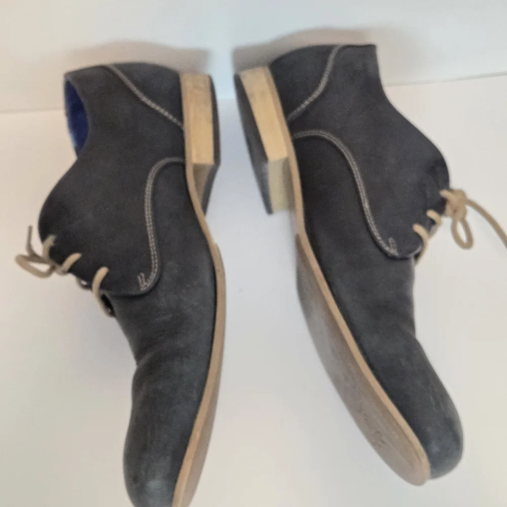 JOHN FLUEVOG RADIO CBC DERBY OXFORD BLACK LEATHER LACE UP SHOES men's US 9.5